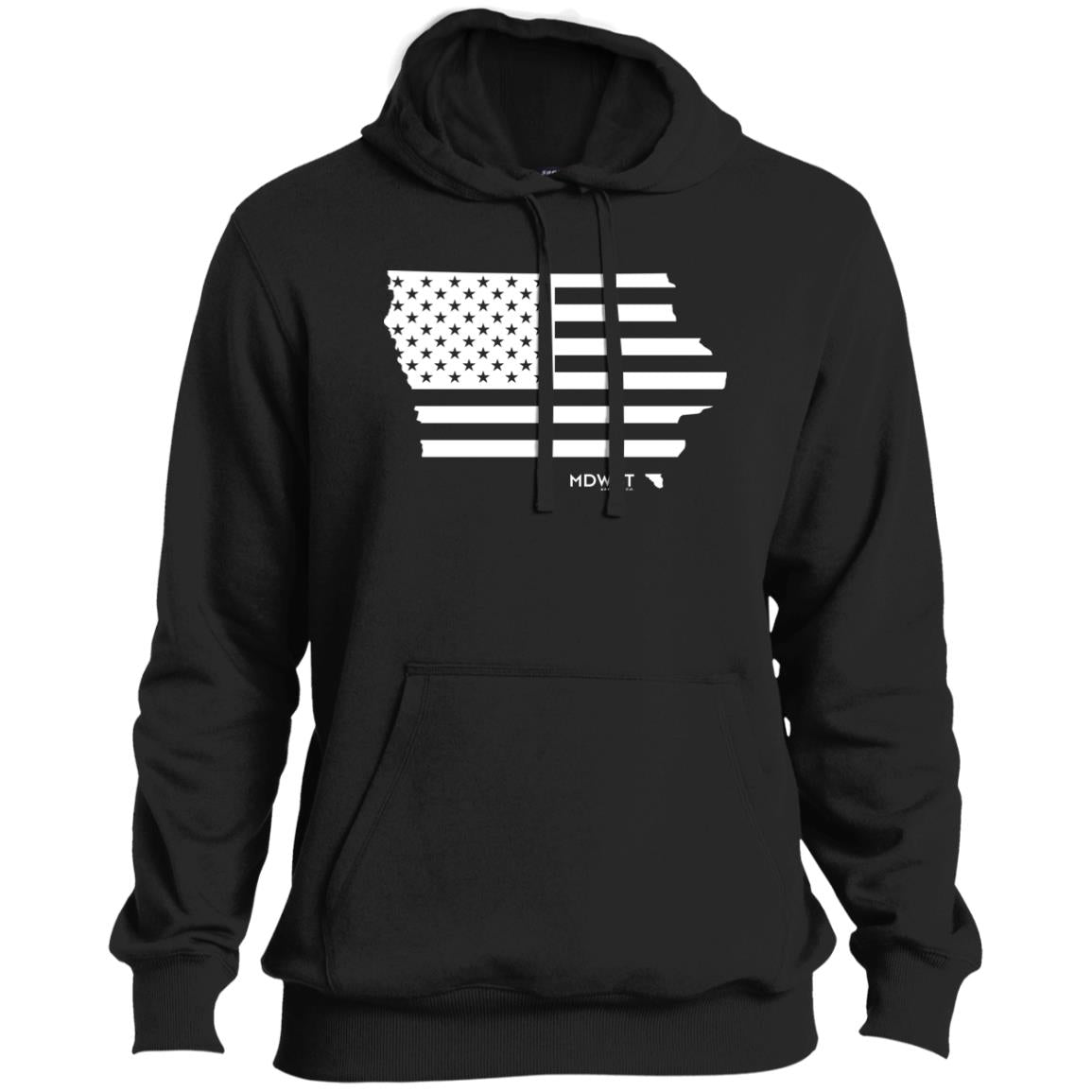 American Flag IA State Men's Pullover Hoodie