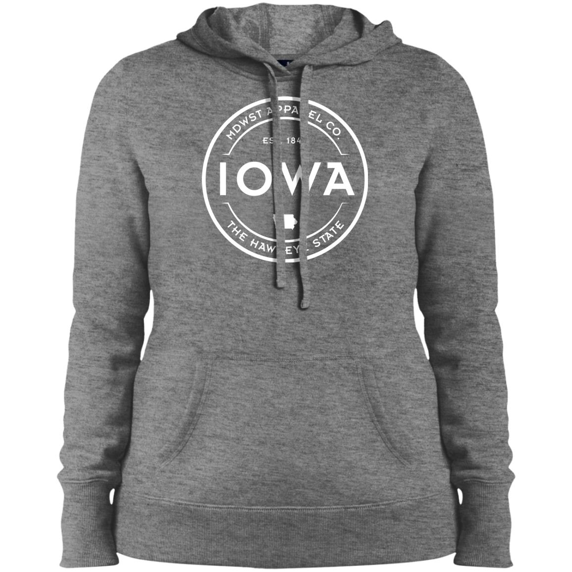 Iowa Crest Ladies' Pullover Hooded Sweatshirt