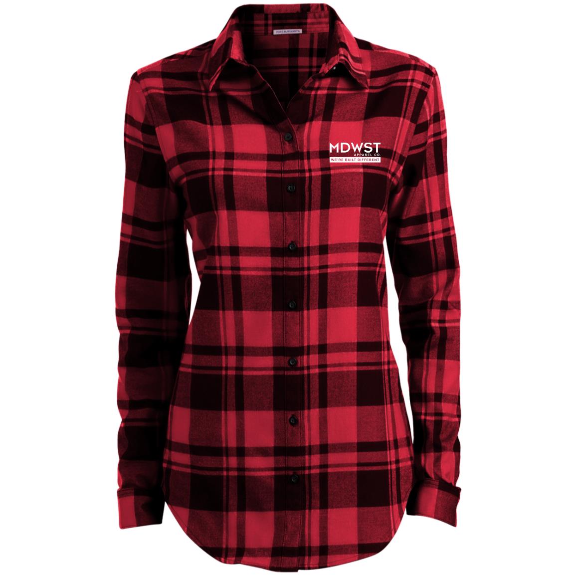 MDWST Built Different Ladies' Plaid Flannel Tunic