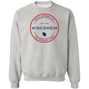 Wisconsin Crest Crewneck Pullover Sweatshirt