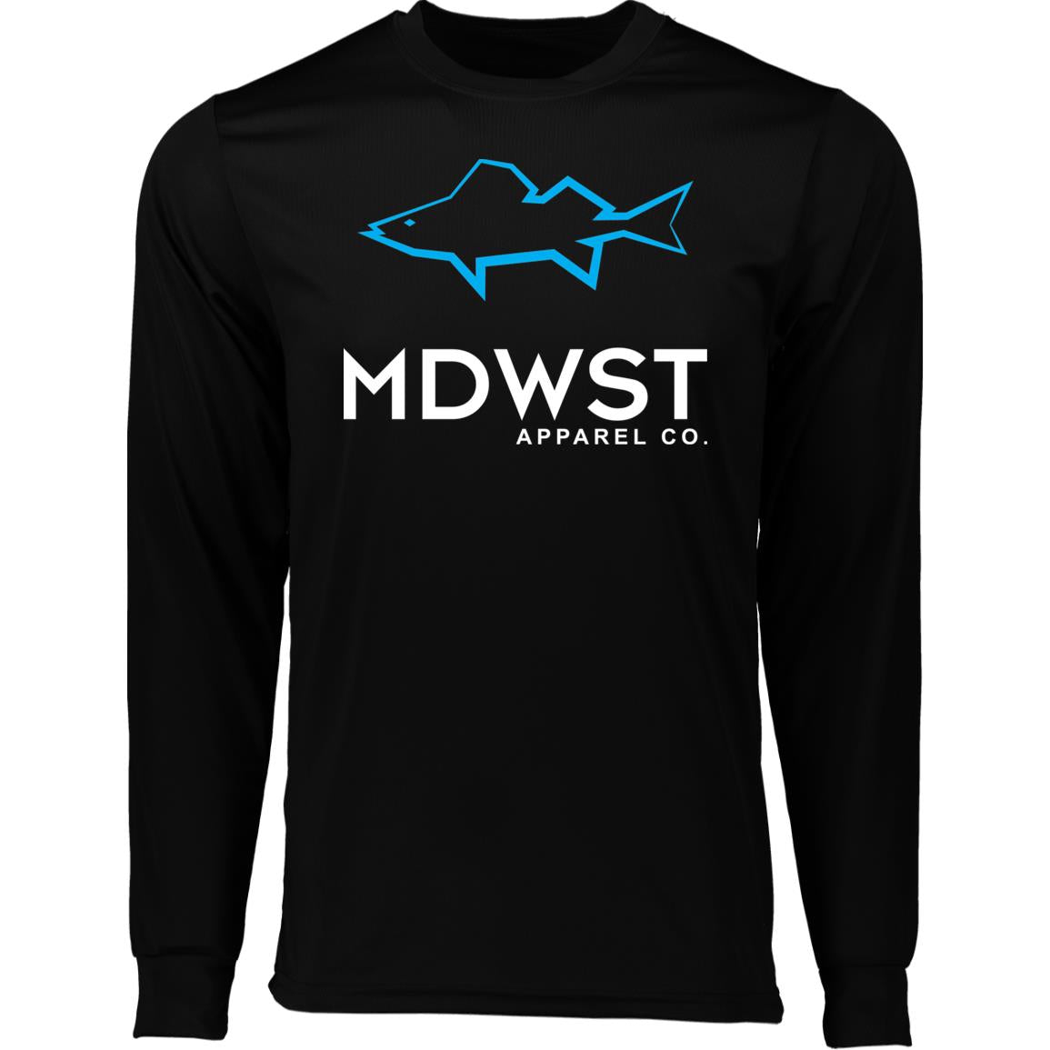 MDWST Walleye Long Sleeve Moisture-Wicking Tee