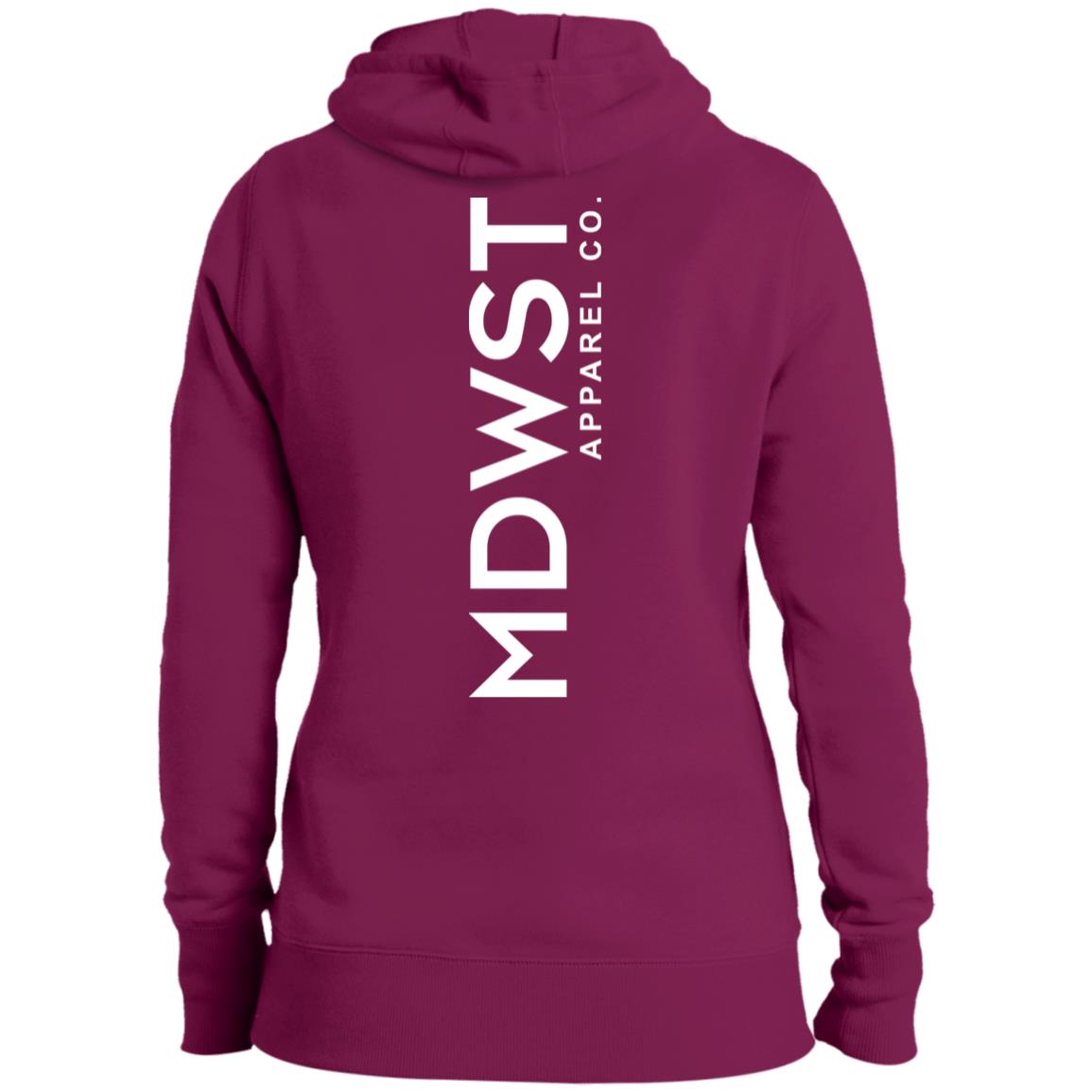 MDWST Vertical  Ladies' Pullover Hooded Sweatshirt