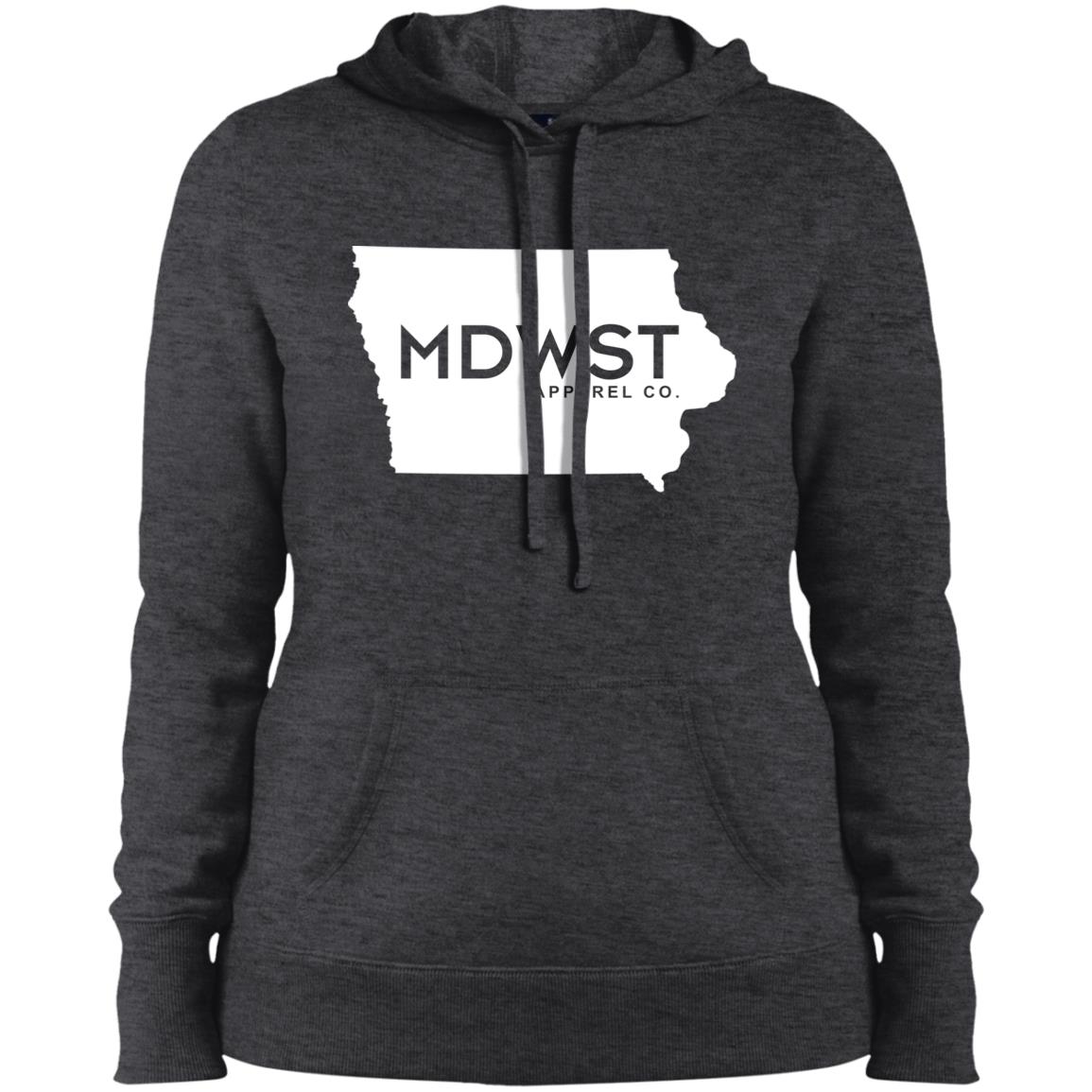 Iowa Front Ladies' Pullover Hooded Sweatshirt