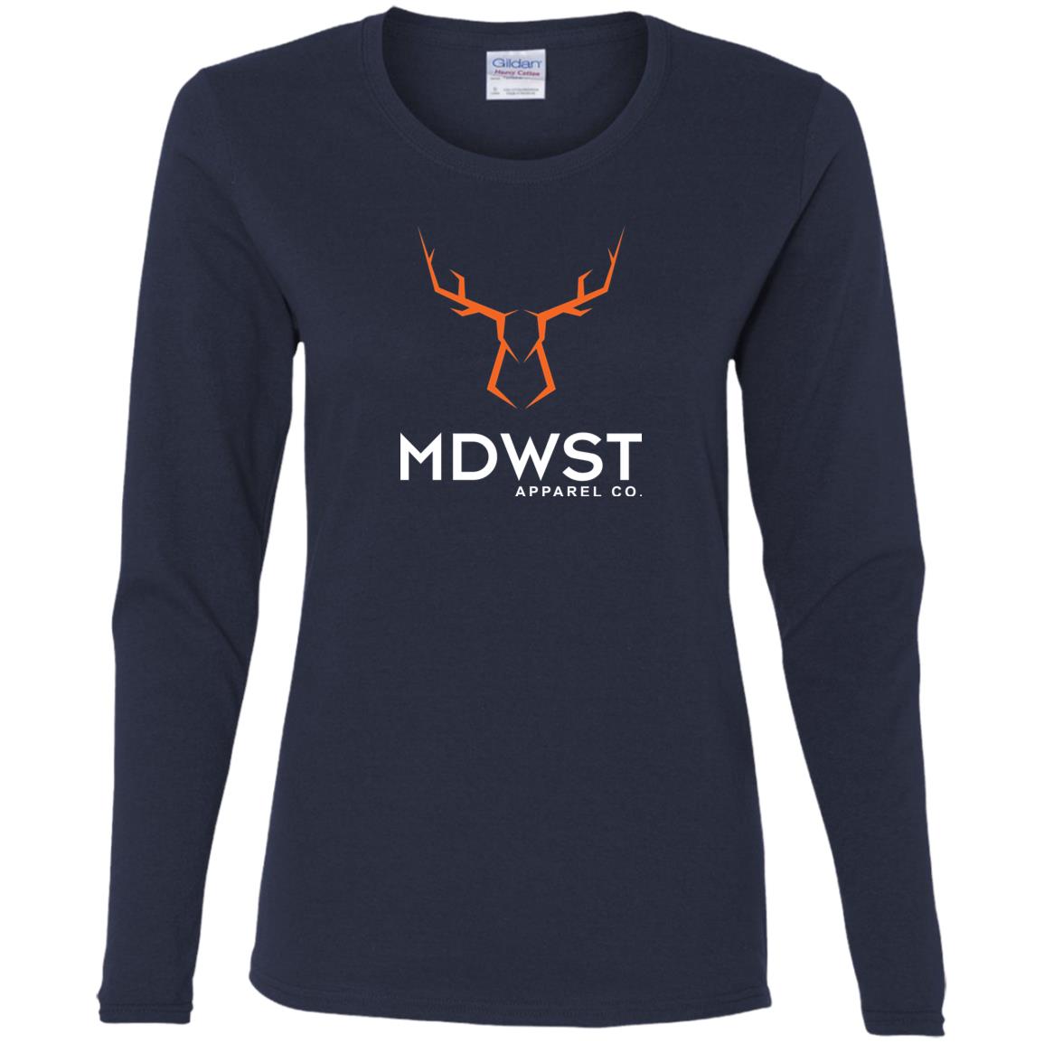 MDWST Deer Ladies' Cotton LS T-Shirt