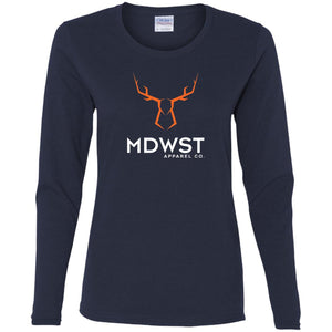 MDWST Deer Ladies' Cotton LS T-Shirt