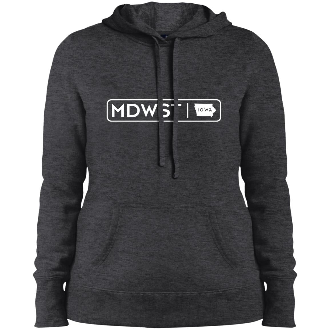 MDWST IA State Block Ladies' Pullover Hooded Sweatshirt