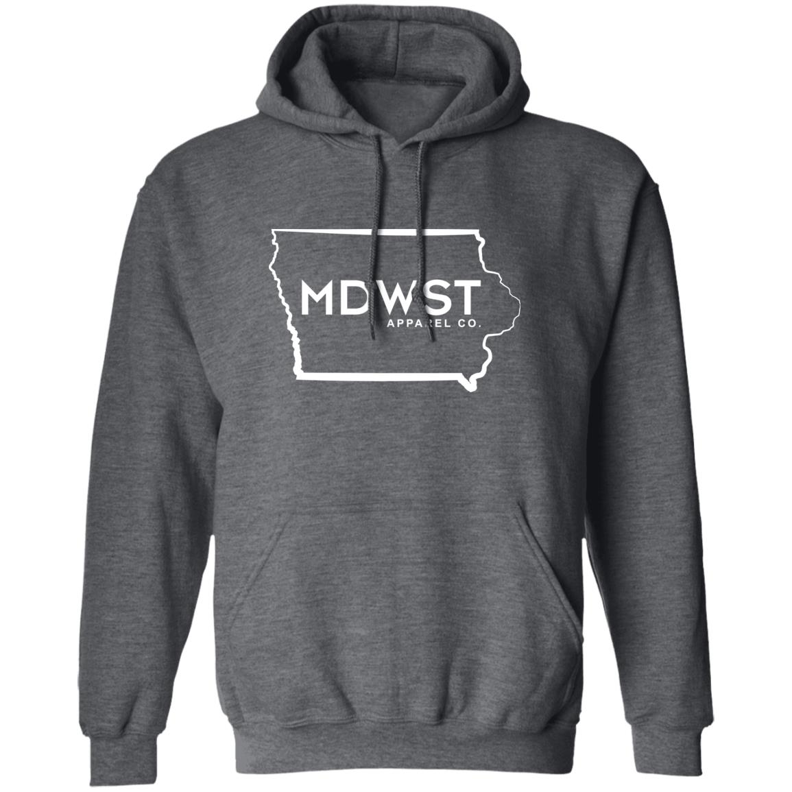 MDWST IA State Outline Men's Pullover Hoodie