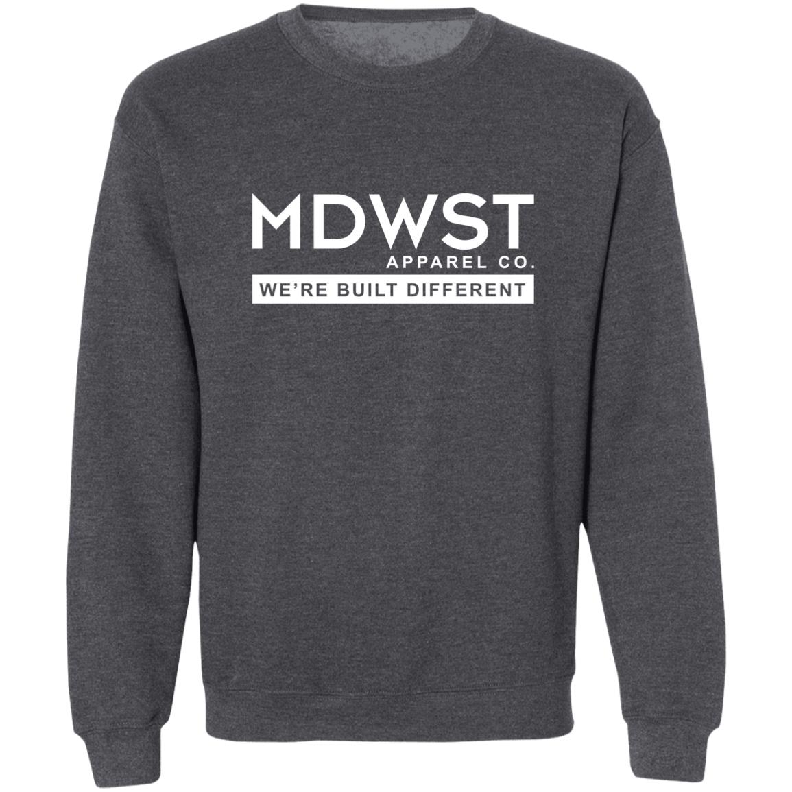 MDWST Built Different Crewneck Pullover Sweatshirt