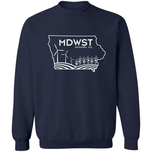 Iowa Landscape Crewneck Pullover Sweatshirt