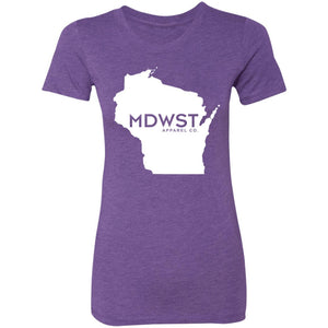 Wisconsin Front Ladies' Triblend T-Shirt