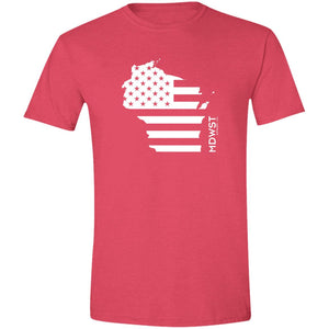 American Flag WI State Men's T-Shirt