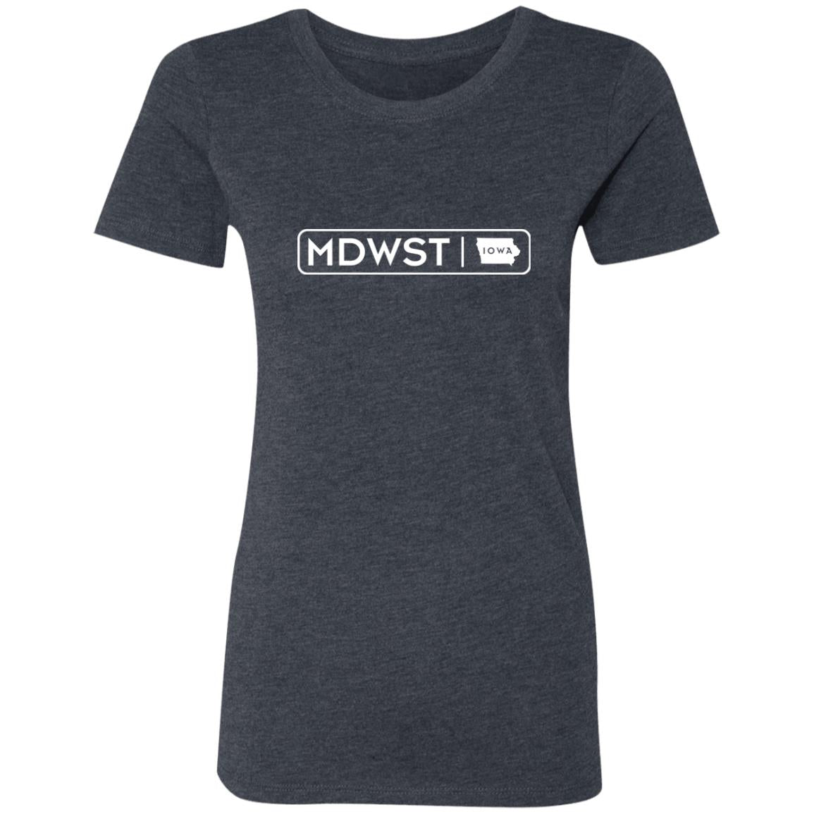 MDWST IA State Block Ladies' Triblend T-Shirt