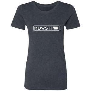 MDWST IA State Block Ladies' Triblend T-Shirt