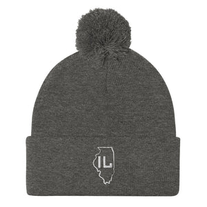 IL Outline Pom-Pom Beanie